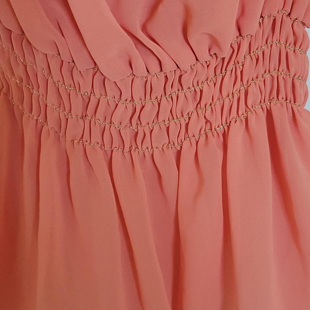 Flowy Orange Tube Top - Picture 2 of 4
